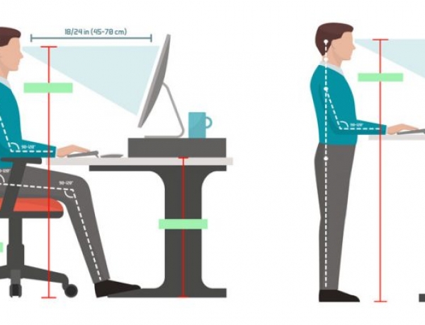روش نشستن صحیح مقابل کامپیوتر